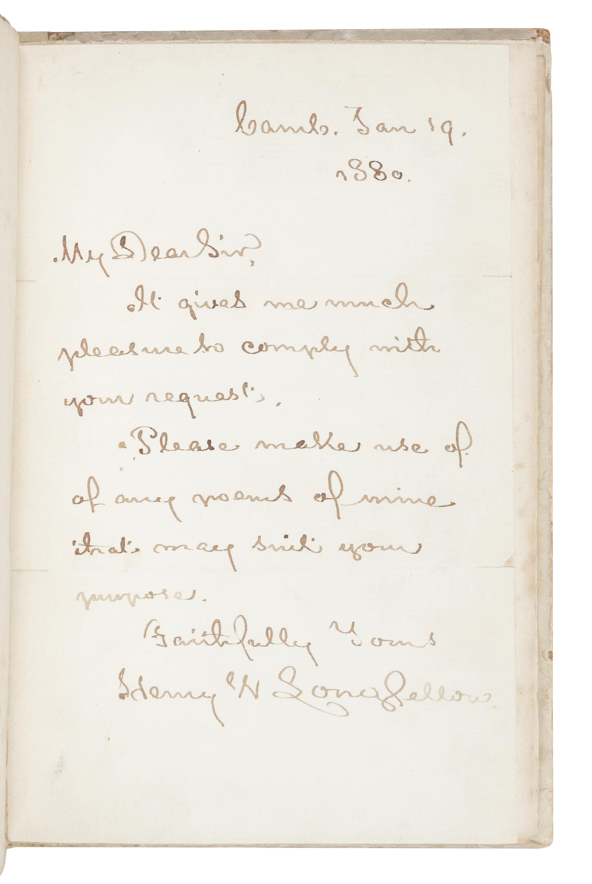 LONGFELLOW, Henry Wadsworth (1807-1892). The Spanish Student. A Play, in Three Acts. Cambridge: John Owen, 1843.