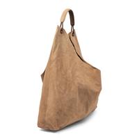 THE ROW, BEIGE SUEDE BINDLE THREE HOBO BAG