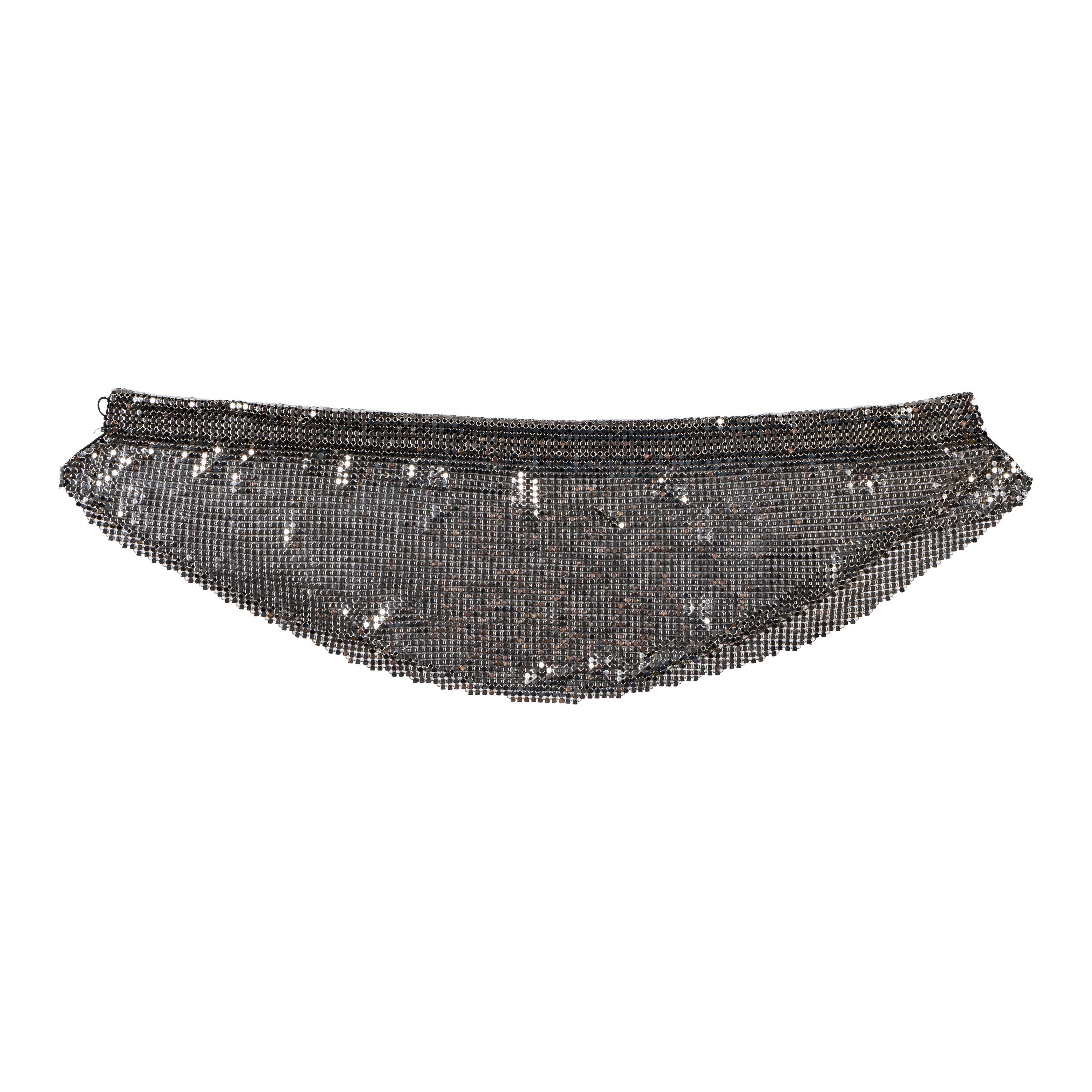 Chanel, Cashmere Shirt with Removable Metal Mesh Scarf