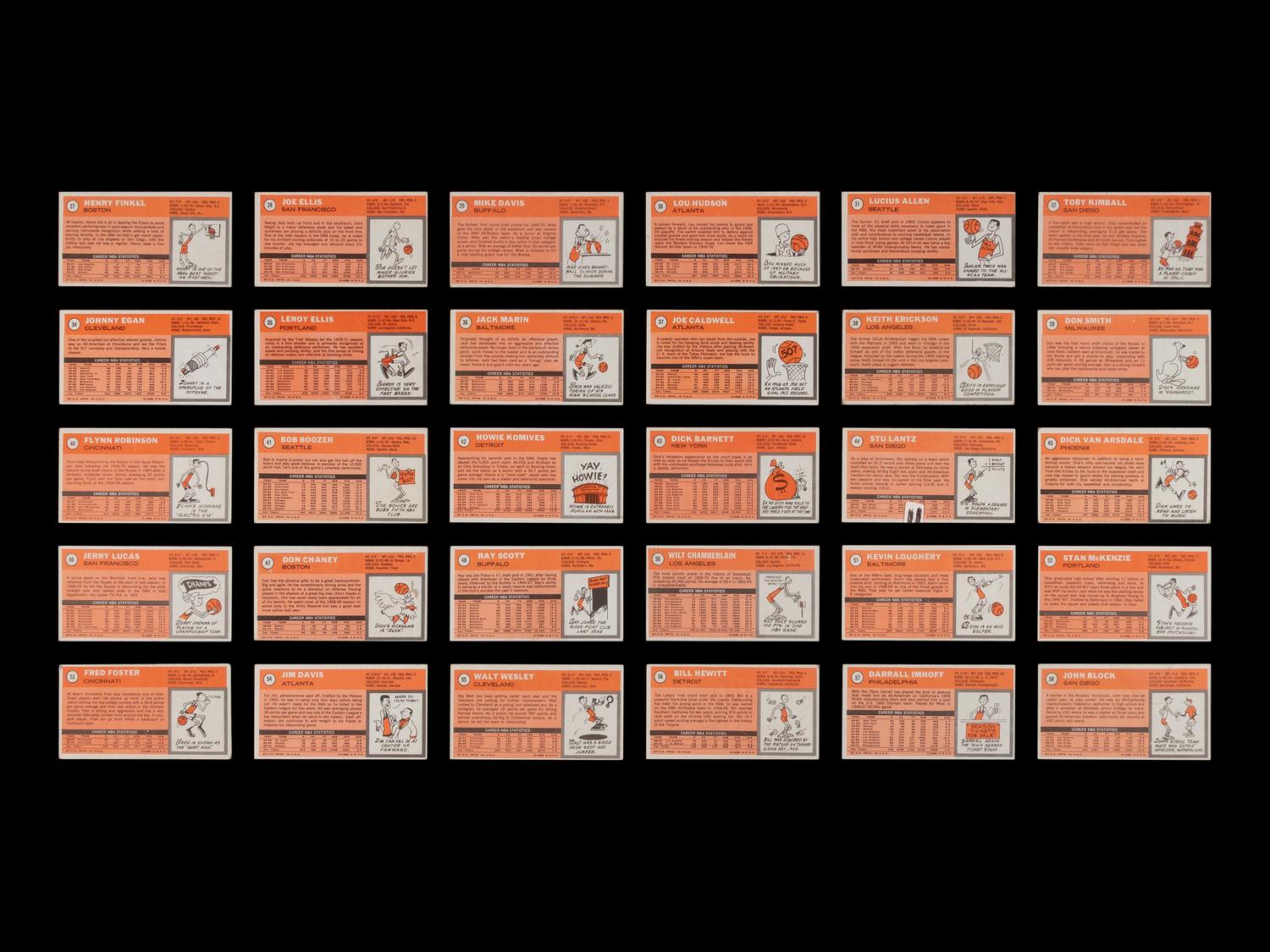A Near Set of 1970-71 Topps Basketball Cards (172/175)