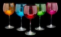A Set of Colored Glass Stemware Height of taller 8 3/4 inches. — 20TH CENTURY