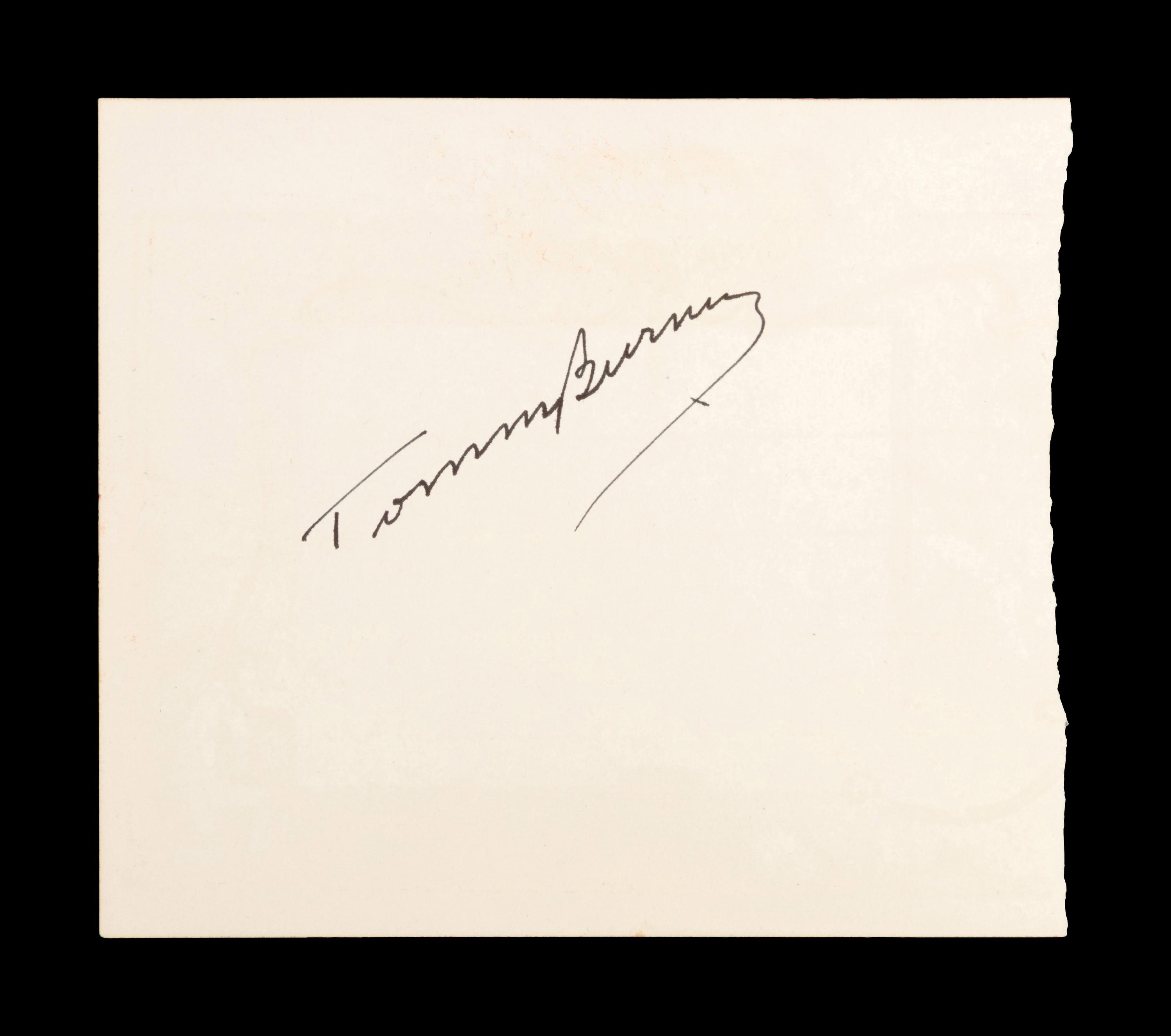 A Heavyweight Boxing Champion Tommy Burns Signed Autograph,