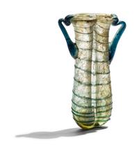 A Roman Blue Glass Double Balsamarium
