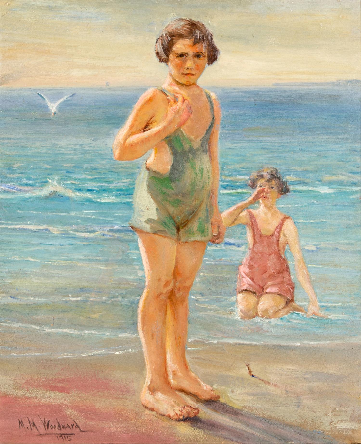 Mabel May Woodward, (American, 1877–1945), Young Women Swimming, 1915