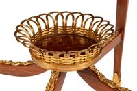 A Pair of Louis XV Style Gilt Bronze Mounted Marquetry Side Tables