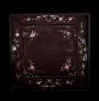 Two Mother-of-Pearl Inlaid Hardwood Scholar's Articles