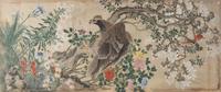 A Pair of Chinese Painted Wallpaper Panels