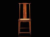 A Chinese huanghuali "Official's Hat" side chair, Guanmaoyi, 17th/18th century 黃花梨官帽椅一件 十七或十八世紀