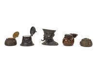 Five Chinese and Japanese Inkwells