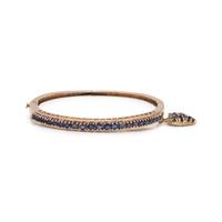 YELLOW GOLD AND SAPPHIRE BANGLE BRACELET