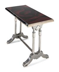 A Pair of Art Deco Chrome and Silver-Plate Café Tables