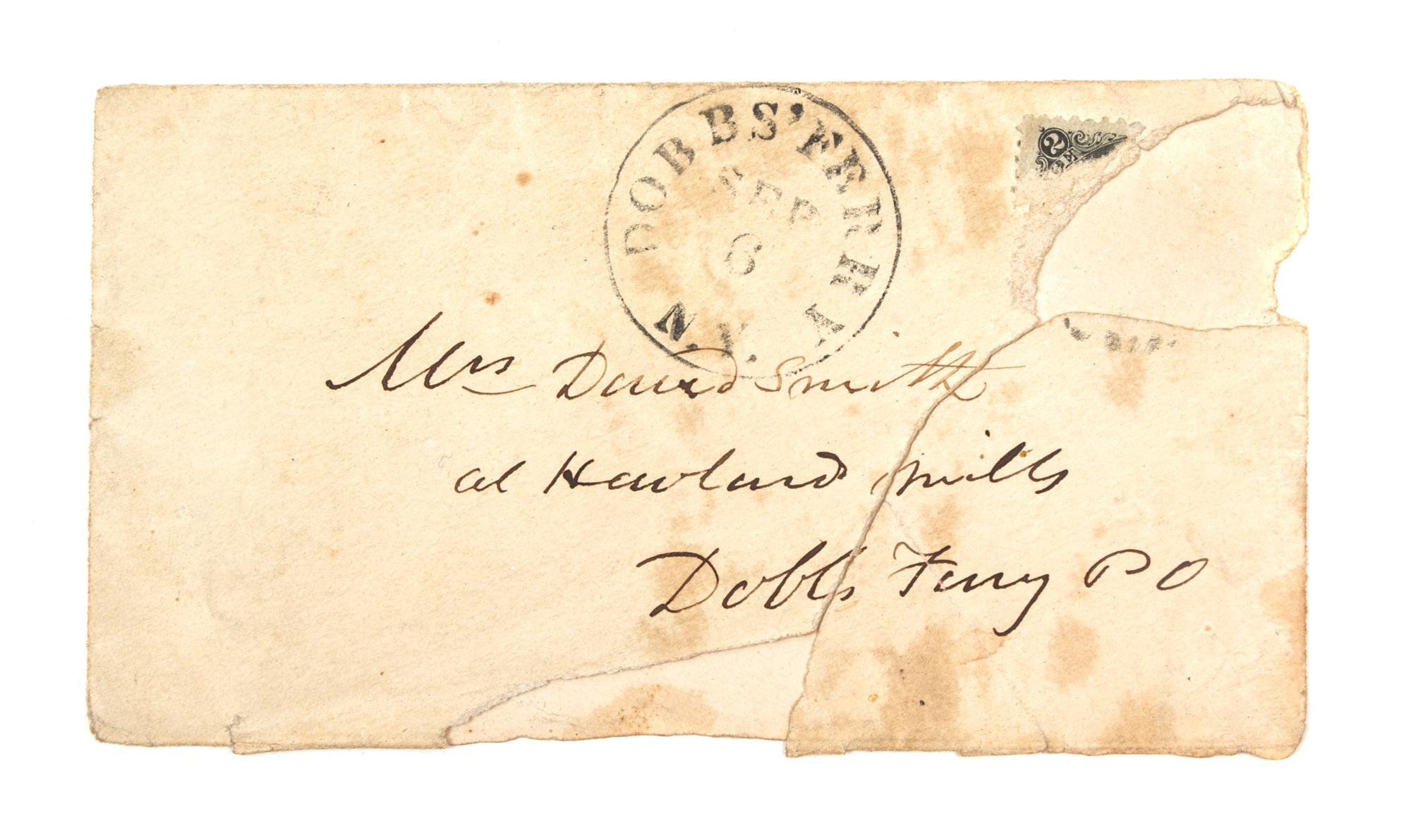 (RELIC) FOUNDING FATHERS. Locks of hair of Washington, Hamilton, Jackson and Talleyrand. w/letter of pres. fr. James Hamilton, 1865.