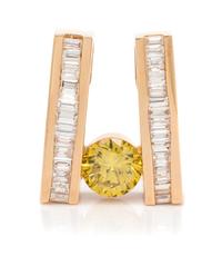 A Yellow Gold, Colored Diamond and Diamond Slide/Pendant, 6.20 dwts.