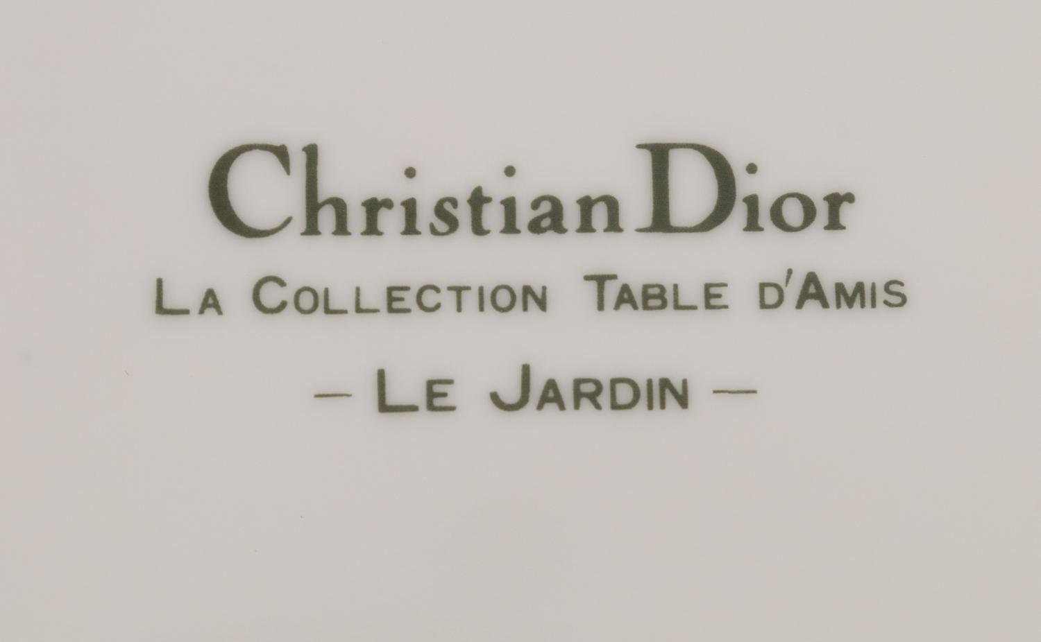 A Christian Dior Le Jardin Part Porcelain Dinner Service