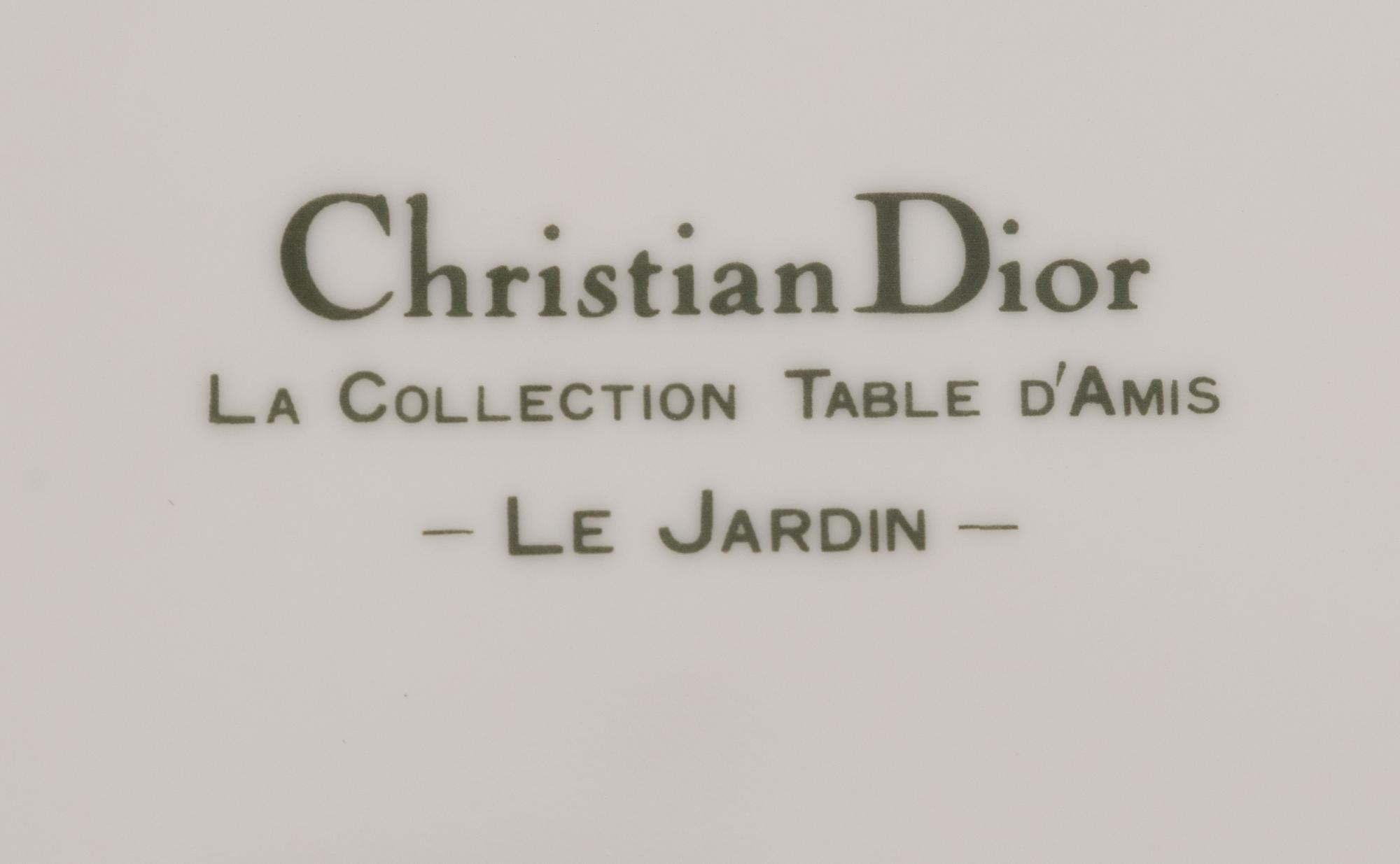 A Christian Dior Le Jardin Part Porcelain Dinner Service