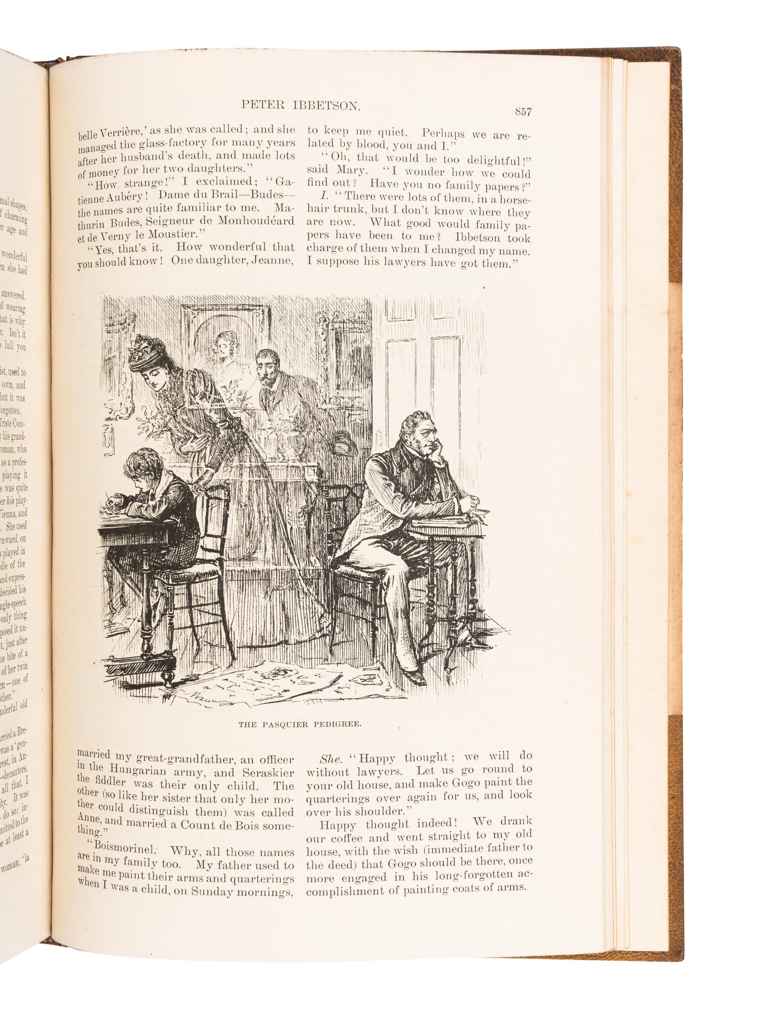DU MAURIER, George (1834-1896). Trilby. [New York: Harper & Brothers, 1894]. As printed in Harper's New Monthly Magazine , Vol. LXXXVIII, January 1894.