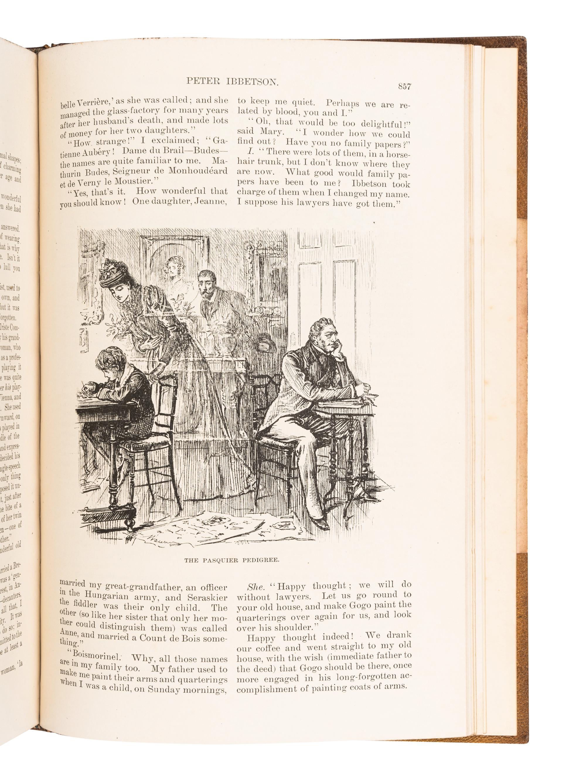 DU MAURIER, George (1834-1896). Trilby. [New York: Harper & Brothers, 1894]. As printed in Harper's New Monthly Magazine , Vol. LXXXVIII, January 1894.