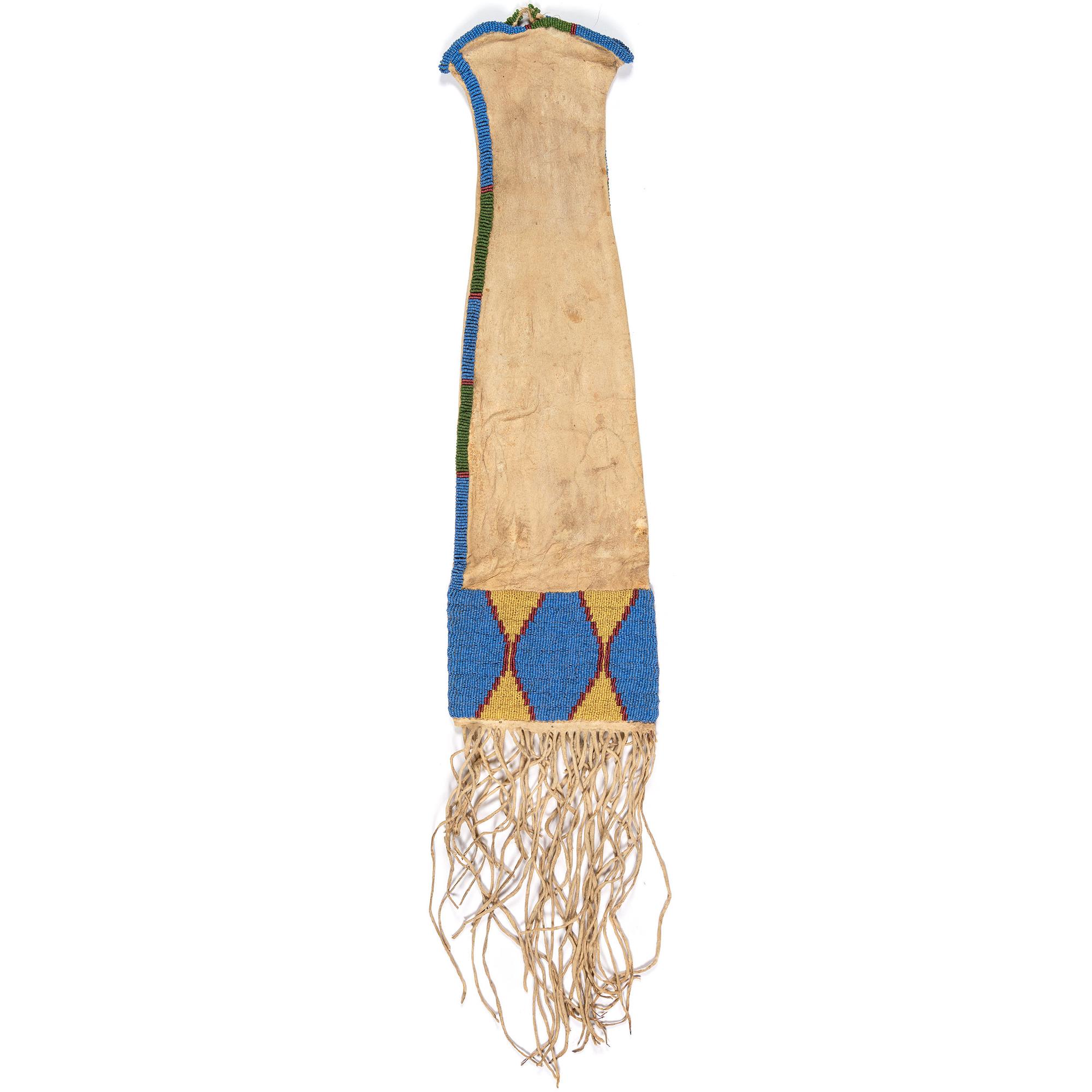 Sioux Beaded Hide Tobacco Bag