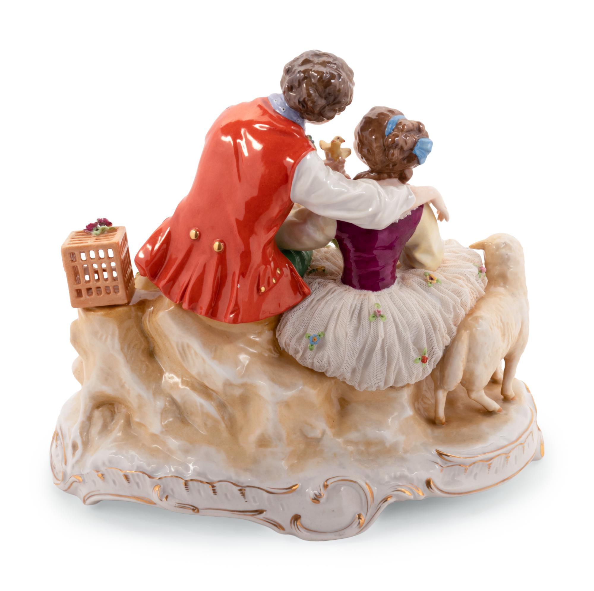 A Volkstedt Porcelain Figural Group