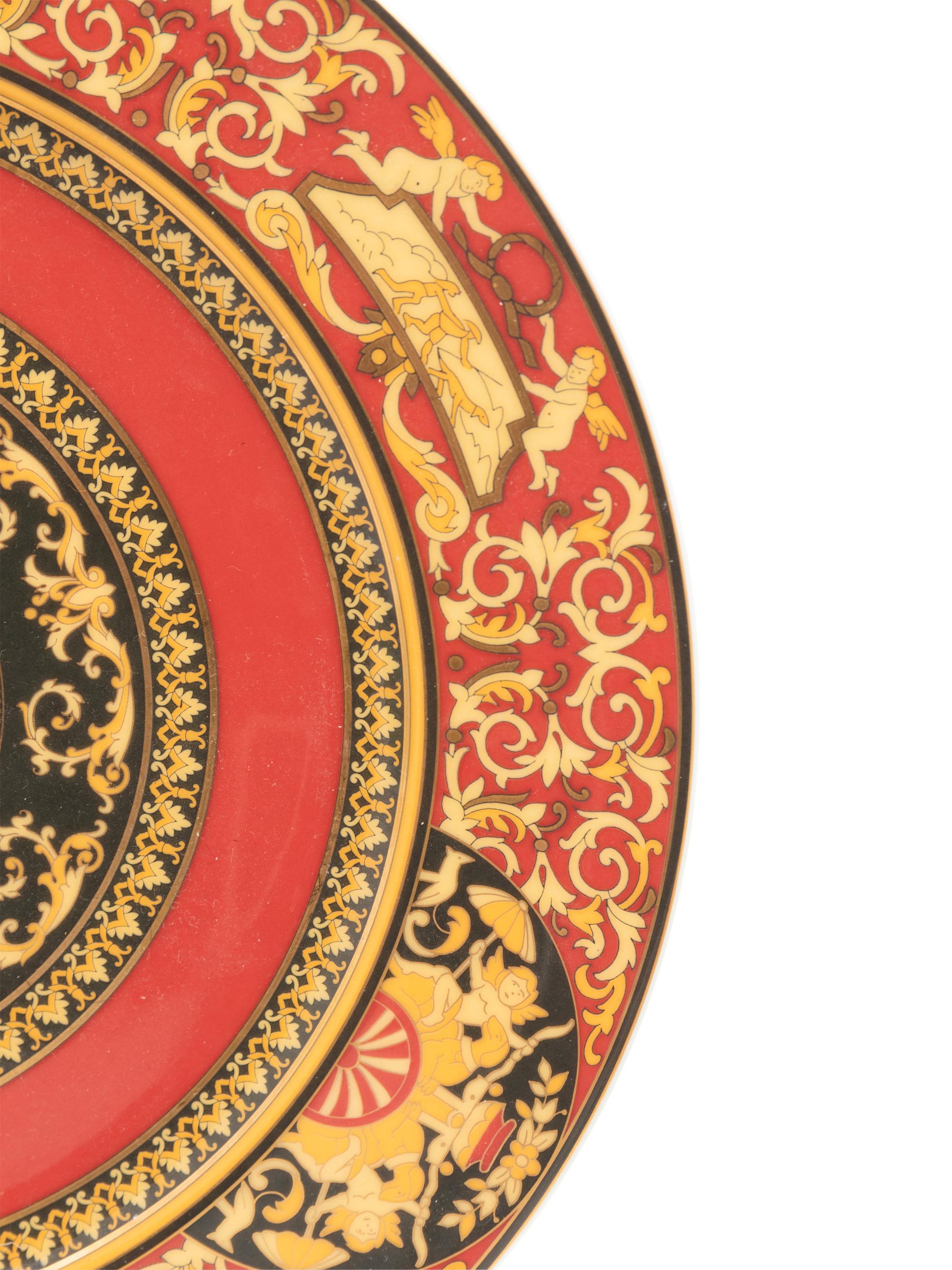 A Set of Five Versace Porcelain Chargers