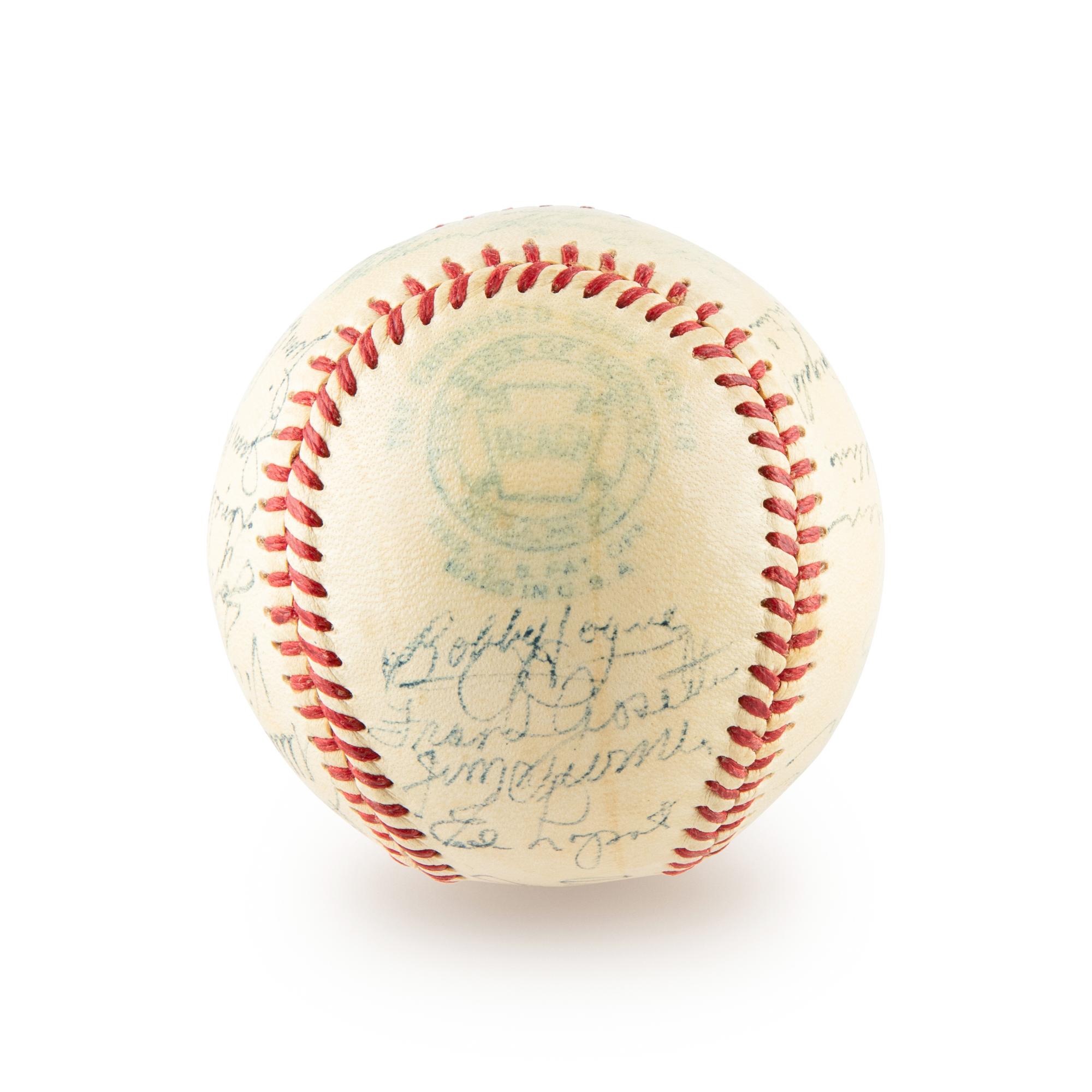 A 1952 New York Yankees Team Signed Autograph Baseball Including Mickey Mantle (Beckett Authentication Services)