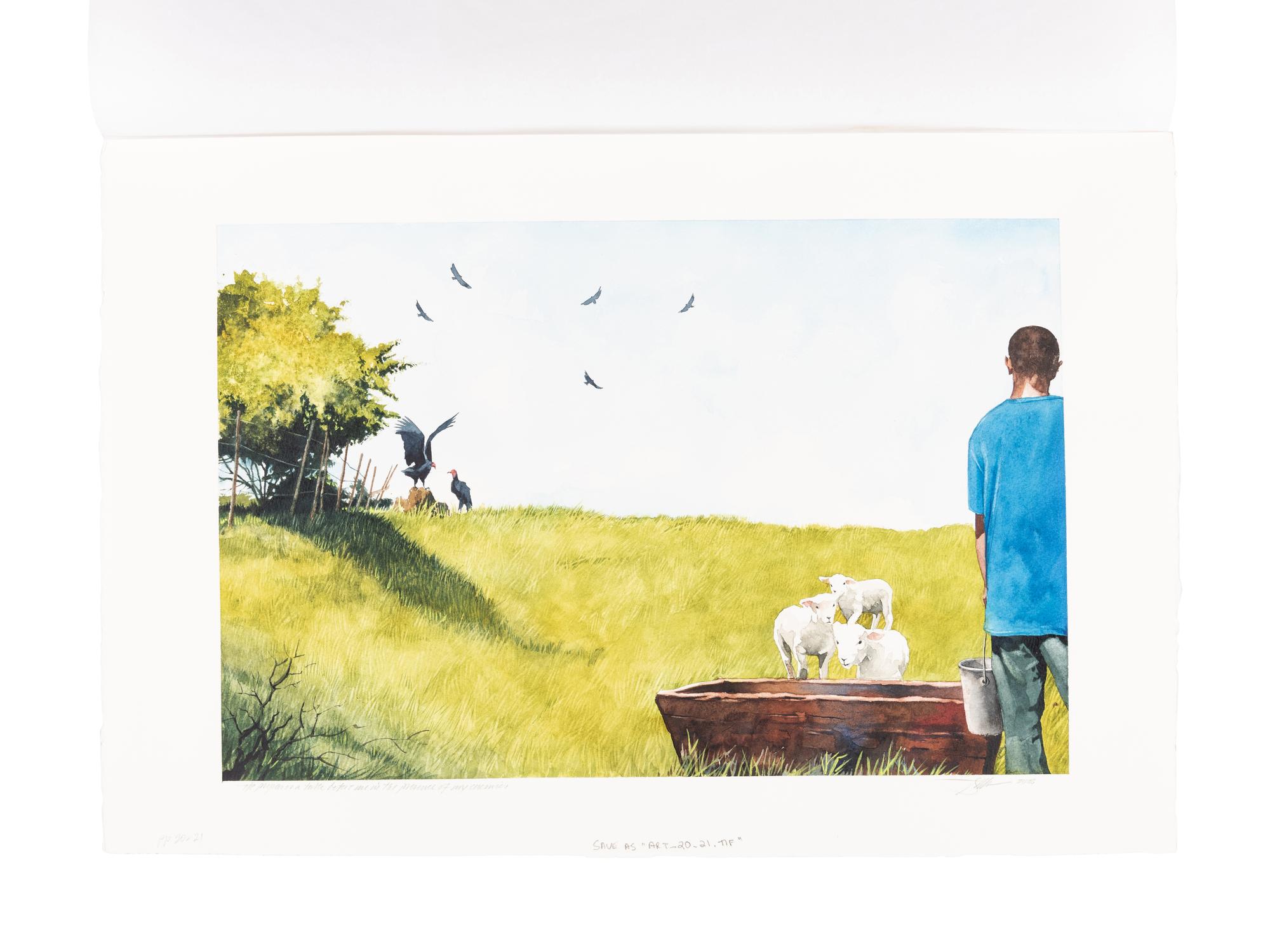 [MOSER, Barry, illustrator]. Psalm 23 . Grand Rapids, MI: Zondervan, 2008.
