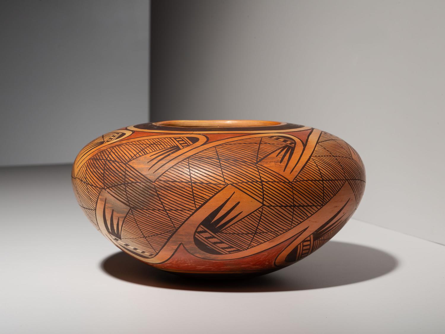 Polychrome Pottery Jar, with Migration Pattern