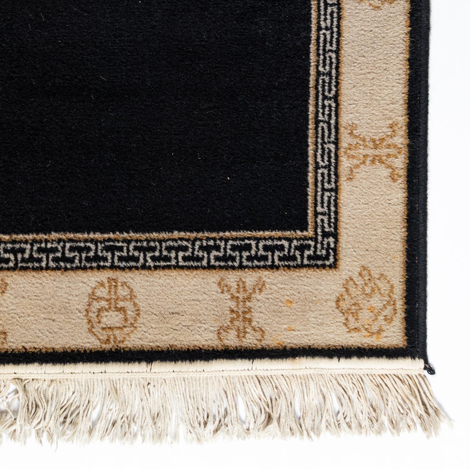 A Chinese Wool Rug and a Machine-Made Chinese Wool Runner