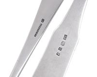 Two Federal Silver Punch Ladles