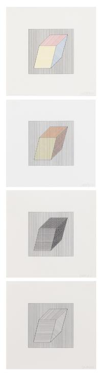 Sol LeWitt, (American, 1928-2007) , Twelve Forms Derived From a Cube, 1984 (complete portfolio of 48 screenprints with title and justif