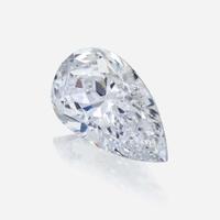 A diamond, colored diamond, and ten karat white gold pendant