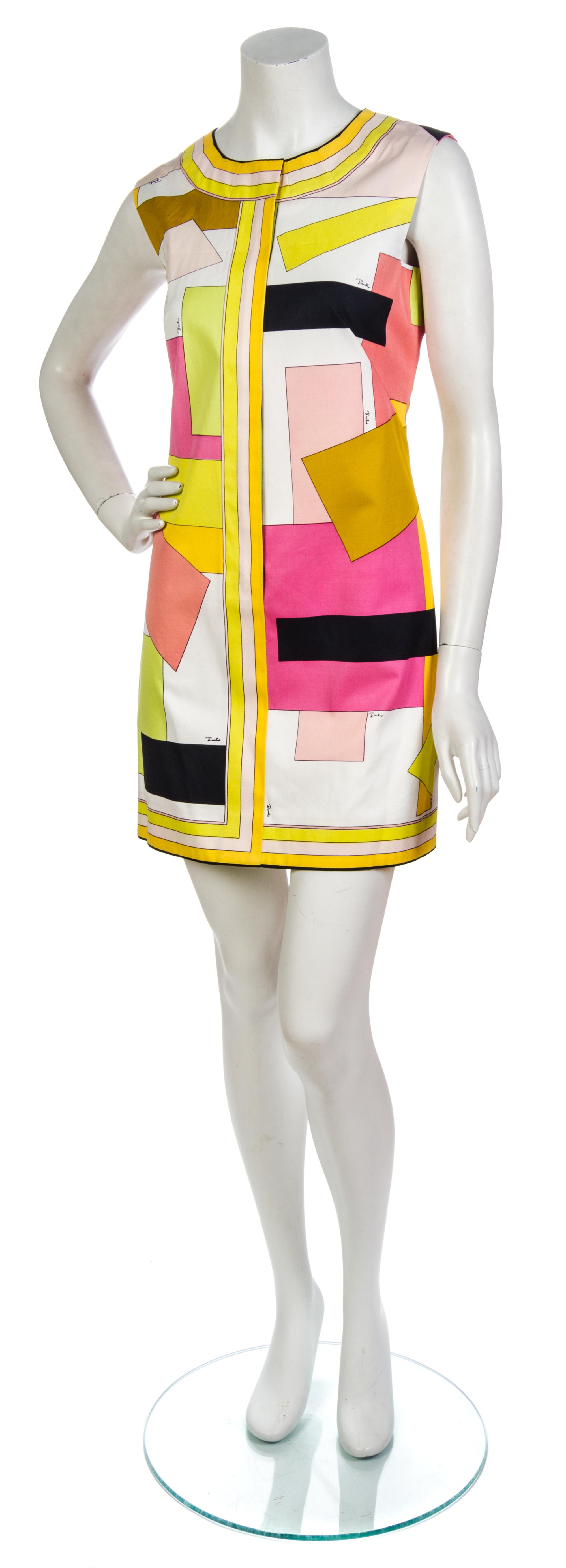 An Emilio Pucci Cotton Print Dress, Size 10.