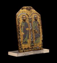 A Limoges Champlevé and Gilt-Copper Fragment of a Rectangular Plaque