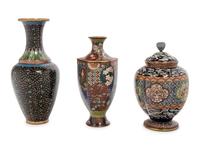 Three Japanese Cloisonné Vases