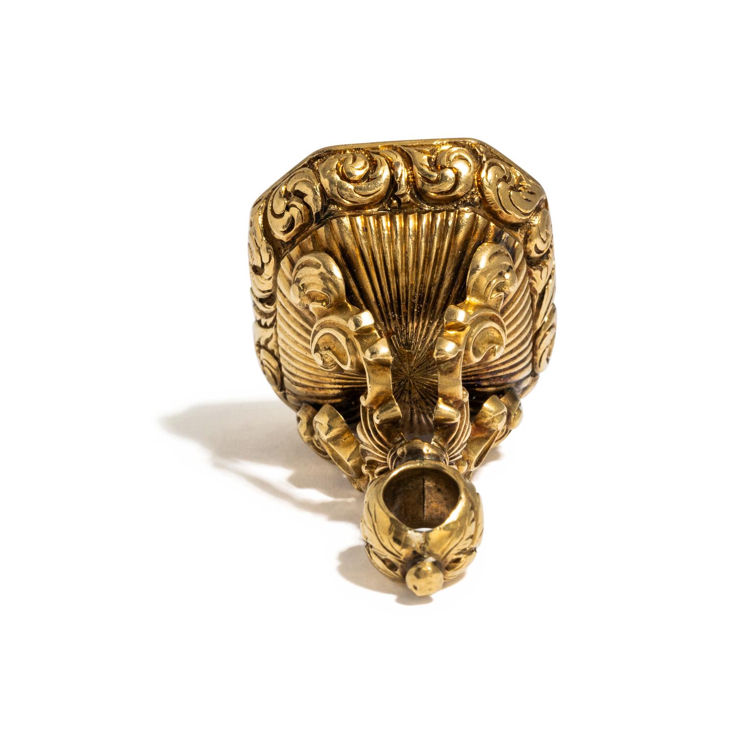 YELLOW GOLD AND CITRINE FOB