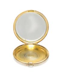 An Edwardian Silver and Enamel Box, Crisford & Norris, Birmingham, 1909, of circular form, the lid with blue guilloche enamel and openi