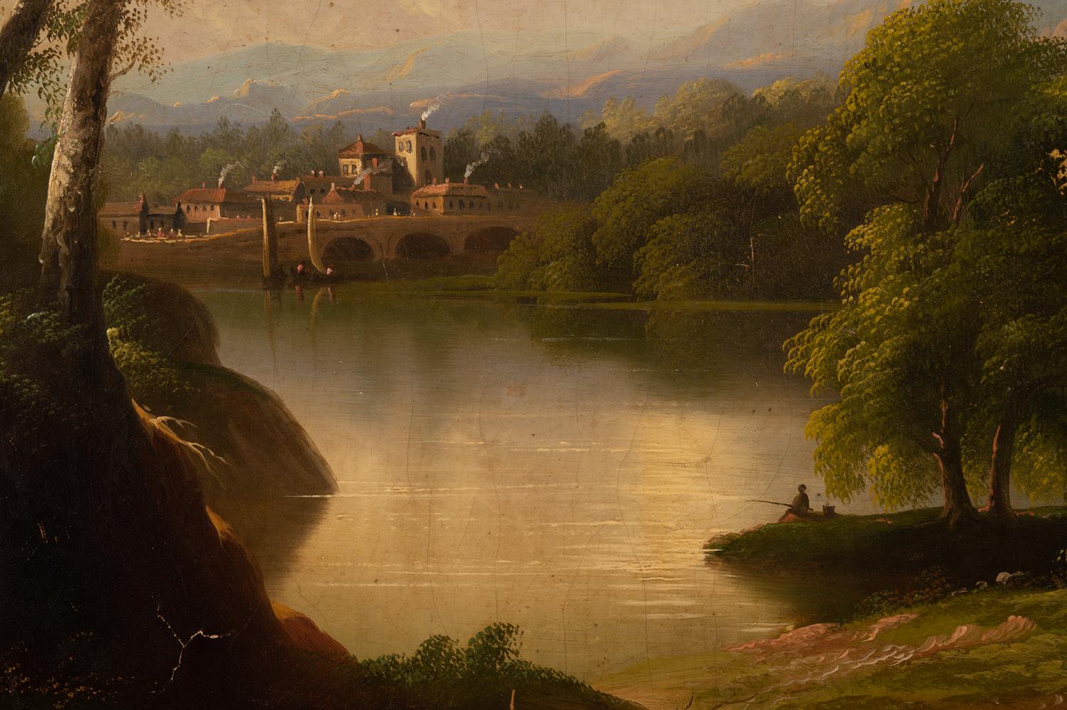 River Landscape with Bridge