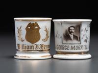 Two Porcelain Occupational Shaving Mugs