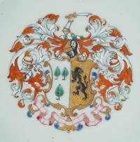 A Group of Chinese Export Armorial Porcelain Articles