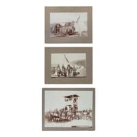 Cross, W.R. (1839-1907). A group 3 photographs of Sioux Indians at Pine Ridge Agency.