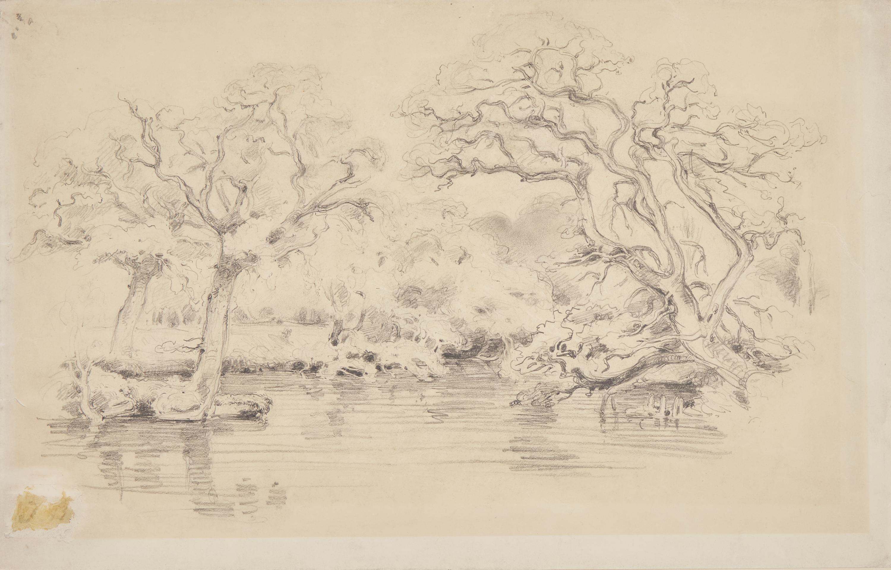 Attributed to Jules Dupré (French, 1811-1889) — Paysage de Forêt ; Together with Cottages (Two Works)