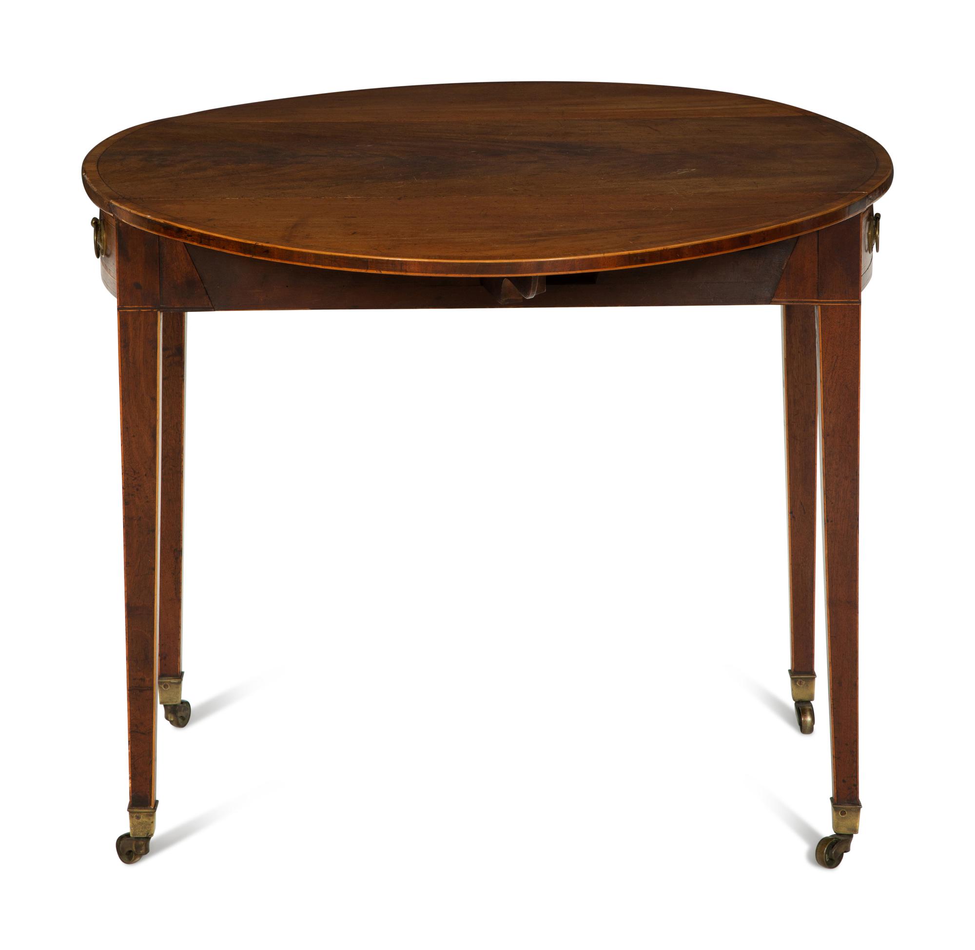 A George III Crossbanded Walnut Pembroke Table