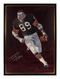 A Large Mike Ditka Signed Autograph Painting Formerly Displayed at Mike Ditka's Restaurant