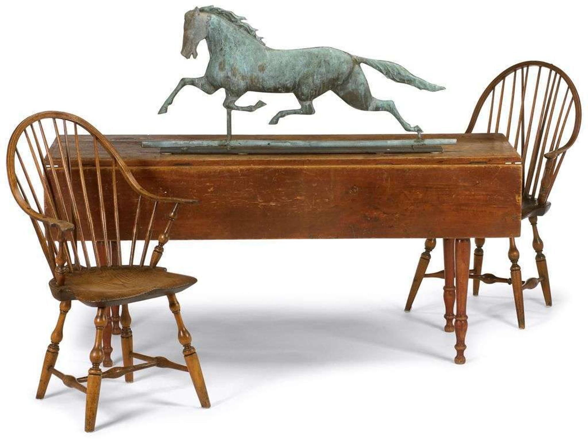 Running horse full-bodied copper weathervane 19th century