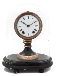 A Seth Thomas Gilt Metal Candlestick Clock Height of dust dome 11 1/4 inches. — 19TH CENTURY