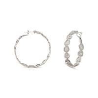 DIAMOND SLICE HOOP EARRINGS