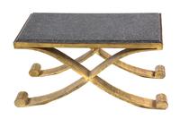A Pair of Neoclassical Style Marble-Top Gilt Bronze Low Occasional Tables Height 13 1/2 x width 26 1/2 x depth 17 inches. — 20TH CENTURY