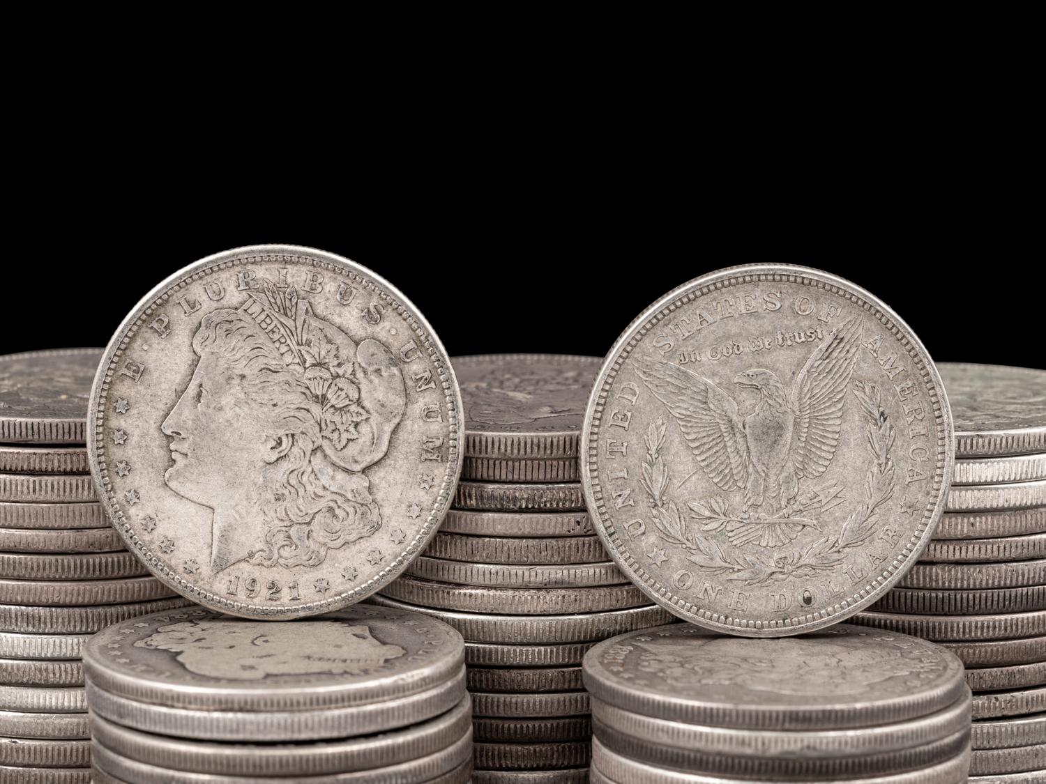 A Large Collection of Morgan $1 Coins