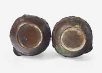 A Pair of Japanese Patinated Bronze Vases