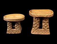 Two African Wood Stools